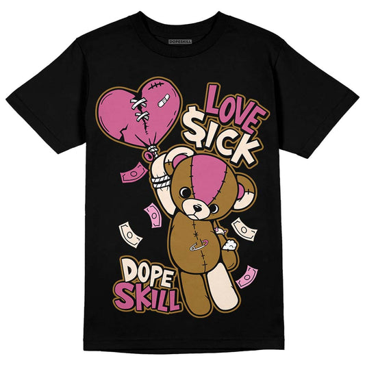 Dunk Low Just Do It “Bronzine/Playful Pink” DopeSkill T-Shirt Love Sick Graphic Streetwear - black