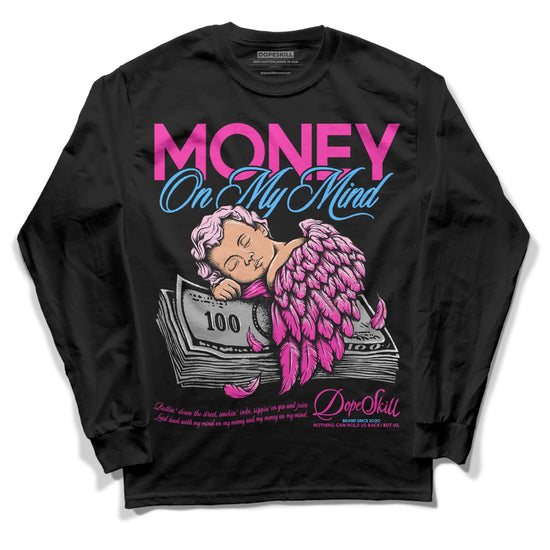 Pink Sneakers DopeSkill Long Sleeve T-Shirt MOMM Graphic Streetwear - Black