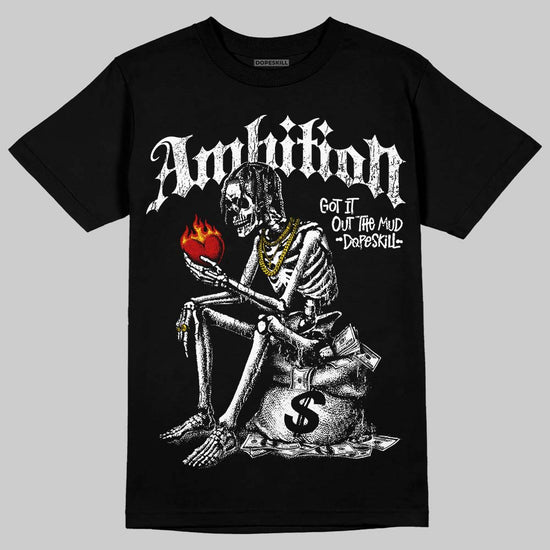 Black and White Sneakers DopeSkill T-Shirt Ambition Graphic Streetwear - Black 