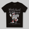 Grey Sneakers DopeSkill Toddler Kids T-shirt Work Hard In Silence Graphic Streetwear - Black