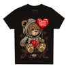 Jordan 1 High OG “Latte” DopeSkill Toddler Kids T-shirt Broken Bear Graphic Streetwear - Black