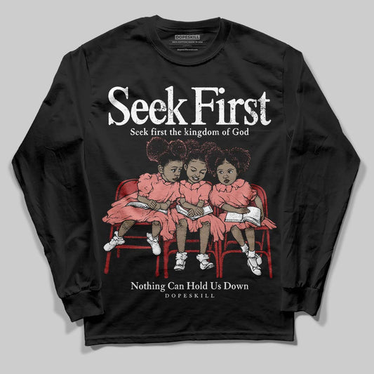 Jordan 13 “Dune Red” DopeSkill Long Sleeve T-Shirt New Seek First Graphic Streetwear - Black