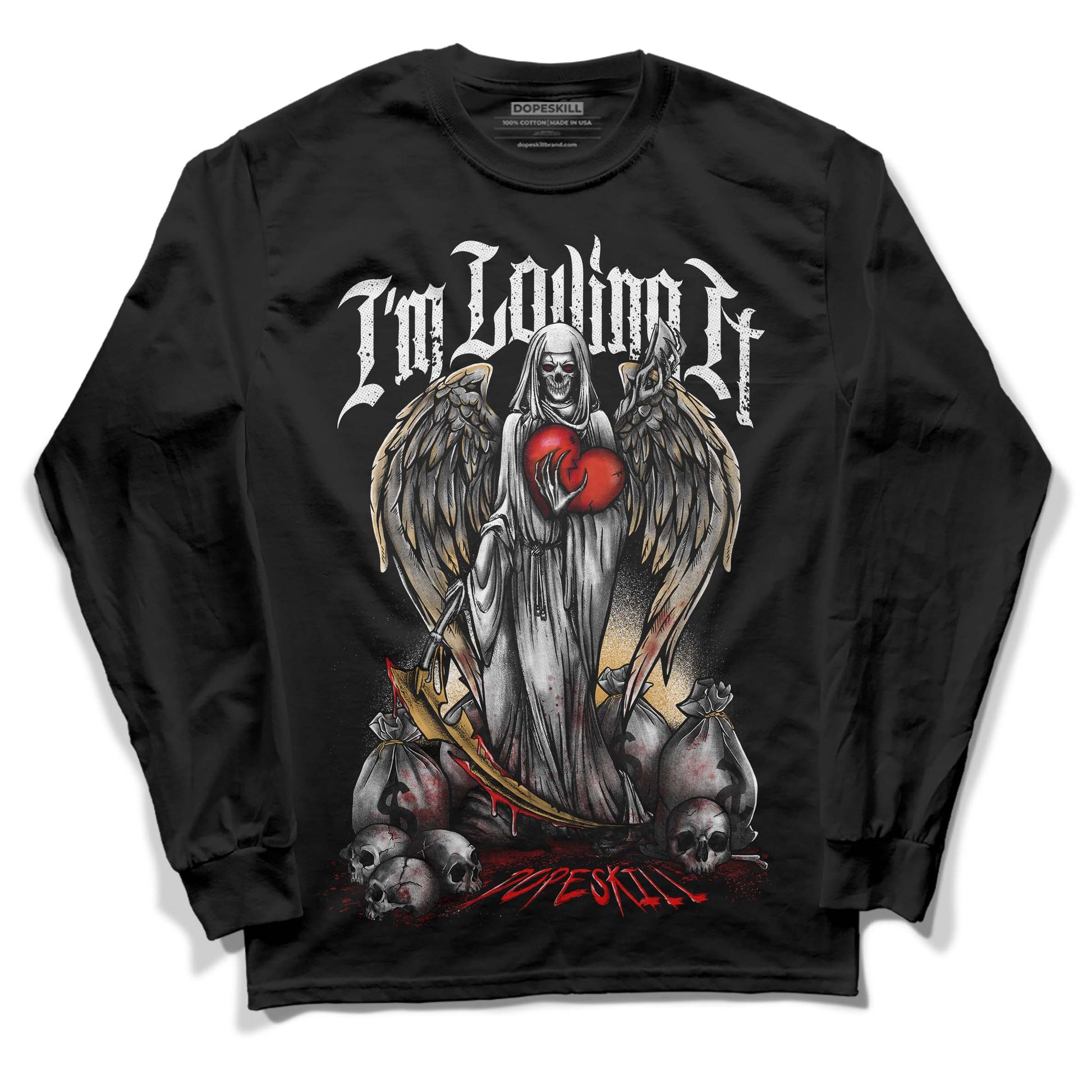 Jordan 11 "Gratitude" DopeSkill Long Sleeve T-Shirt New I'm Loving It Graphic Streetwear - Black