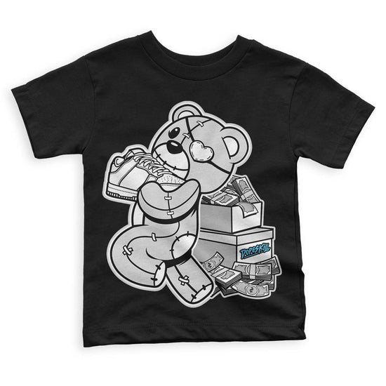 Dunk Low ‘Pure Platinum’ DopeSkill Toddler Kids T-shirt Bear Steals Sneaker Graphic Streetwear - Black