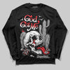 Grey Sneakers DopeSkill Long Sleeve T-Shirt God Got Me Graphic Streetwear - Black