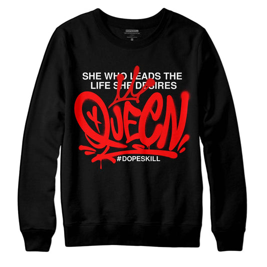 Jordan 1 Retro High OG "Satin Bred" DopeSkill Sweatshirt Queen Graphic Streetwear - Black