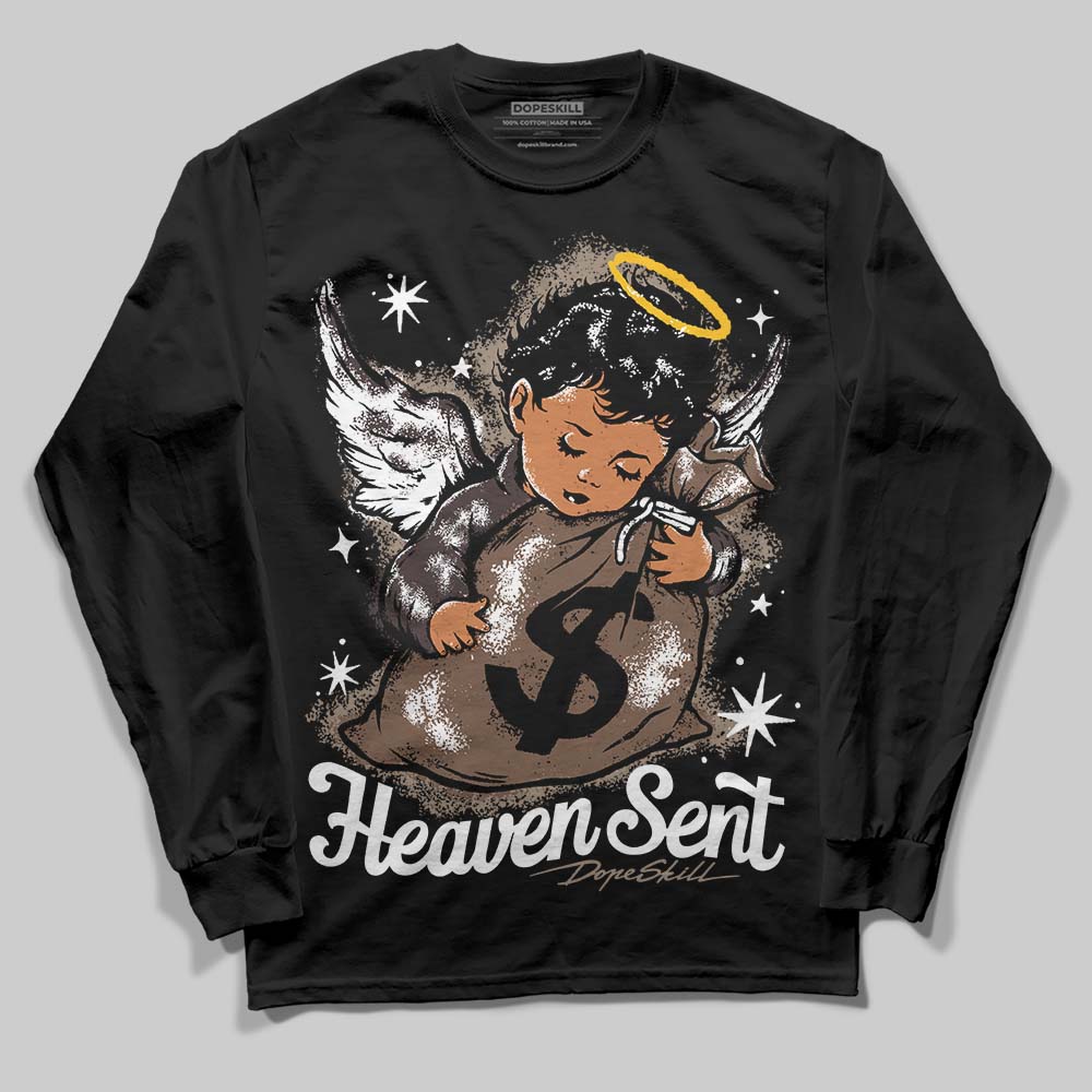 SoleFly x Air Jordan 12 Retro SP 'Cafecito/Baroque Brown' DopeSkill Long Sleeve T-Shirt Heaven Sent Graphic Streetwear - Black