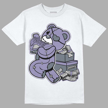 Jordan 5 Retro Low Indigo Haze DopeSkill T-Shirt Bear Steals Sneaker Graphic Streetwear  - White