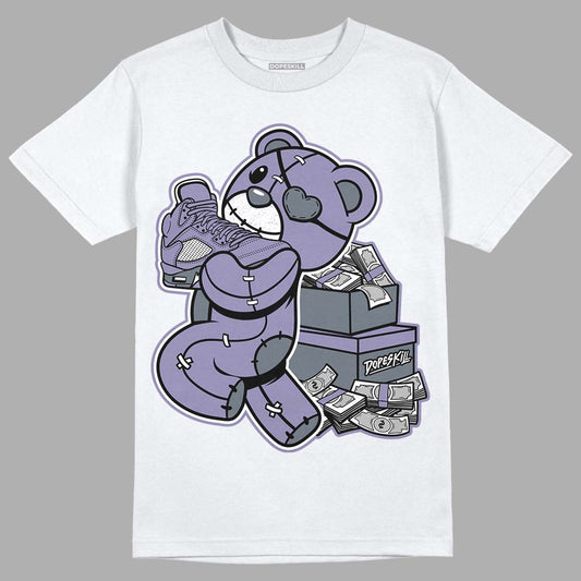 Jordan 5 Retro Low Indigo Haze DopeSkill T-Shirt Bear Steals Sneaker Graphic Streetwear  - White