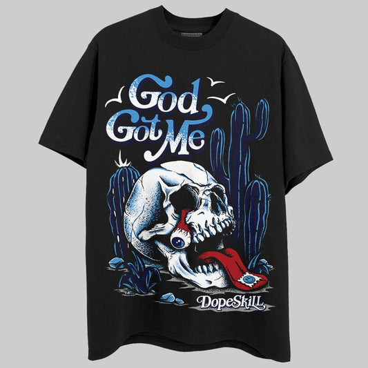 Jordan 3 "Midnight Navy" DopeSkill T-Shirt God Got Me Graphic Streetwear - Black