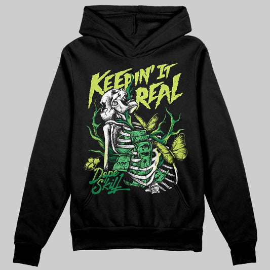 Green Sneakers DopeSkill Hoodie Sweatshirt Keepin' It Real Graphic Streetwear - Black