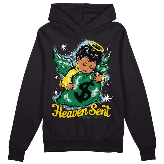 Jordan 5 “Lucky Green” DopeSkill Hoodie Sweatshirt Heaven Sent Graphic Streetwear - Black