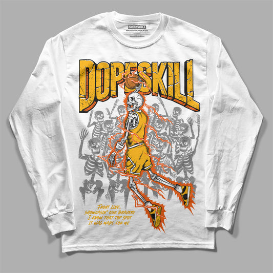 Dunk Low Championship Goldenrod DopeSkill Long Sleeve T-Shirt Thunder Dunk Graphic Streetwear  - White 