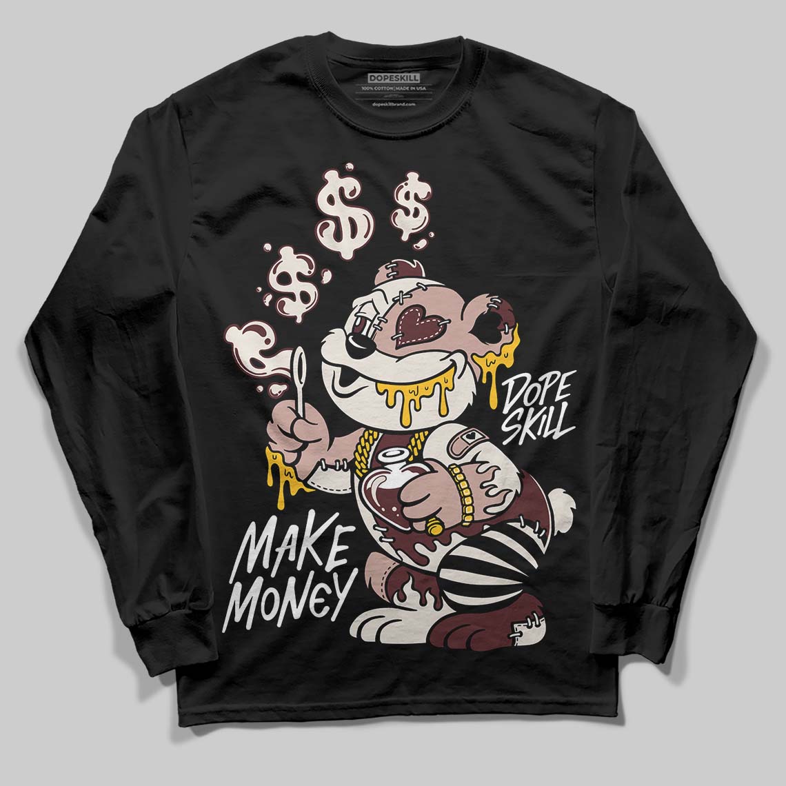 Jordan 11 “China” DopeSkill Long Sleeve T-Shirt Make Money Graphic Streetwear - black