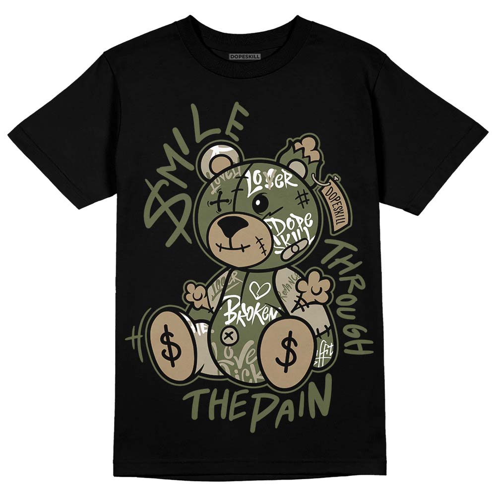 Air Max 90 Ballistic Neutral Olive DopeSkill T-Shirt Smile Through The Pain Graphic Streetwear - Black