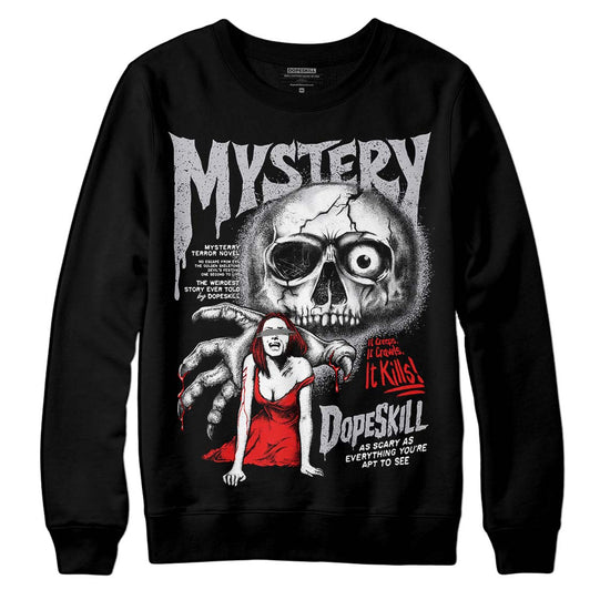 Grey Sneakers DopeSkill Sweatshirt Mystery Ghostly Grasp Graphic Streetwear - Black