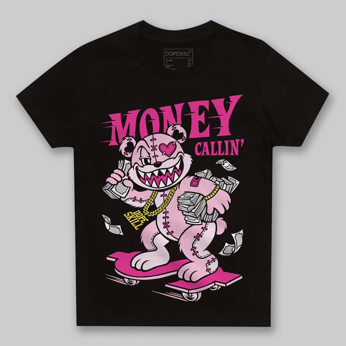 Pink Sneakers DopeSkill Toddler Kids T-shirt Money Callin' Graphic Streetwear - Black