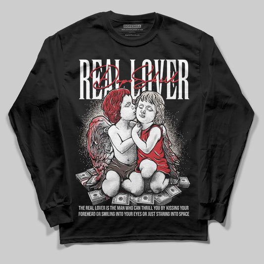 Adidas Samba OG Cloud White Better Scarlet Supplier Colour DopeSkill Long Sleeve T-Shirt Real Lover Graphic Streetwear - Black