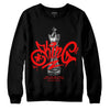 Jordan 1 Retro High OG "Satin Bred" DopeSkill Sweatshirt King Chess Graphic Streetwear - Black