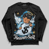 Jordan 4 Denim “Worn Blue” DopeSkill Long Sleeve T-Shirt Heaven Sent Graphic Streetwear - black