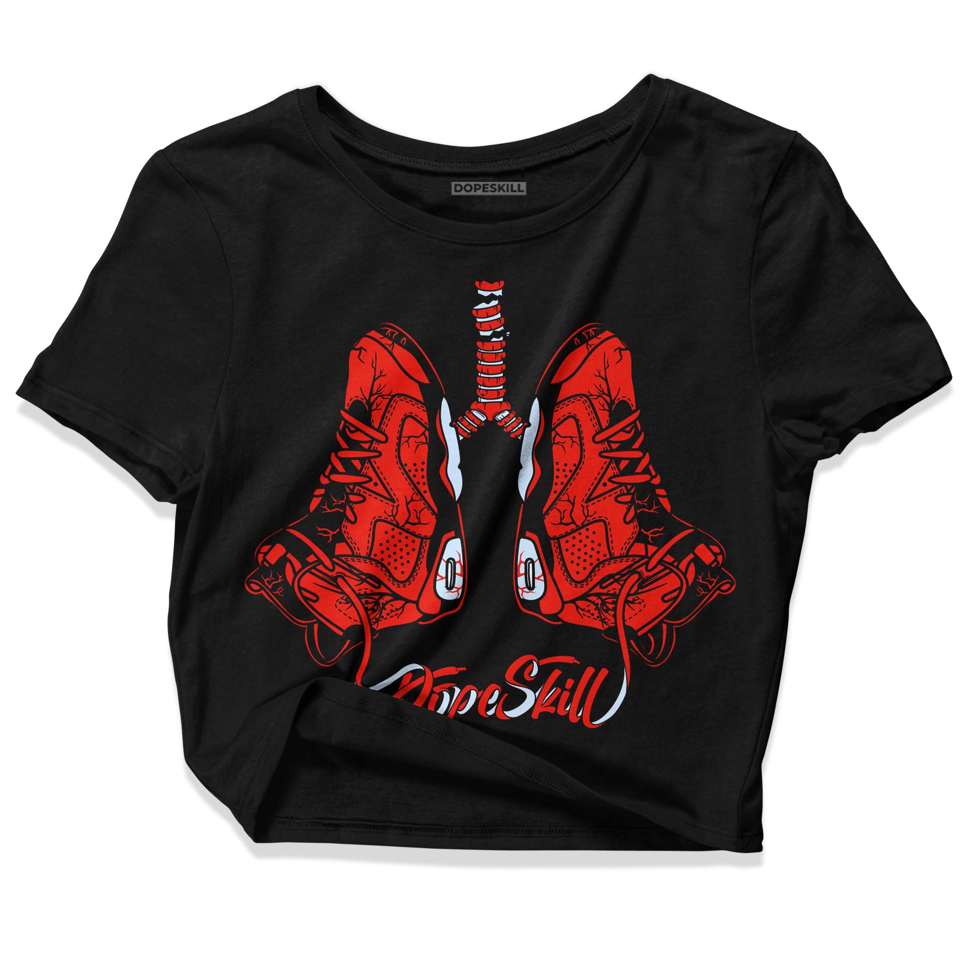 Jordan 6 Retro Toro Bravo DopeSkill Women's Crop Top Breathe Graphic Streetwear - Black