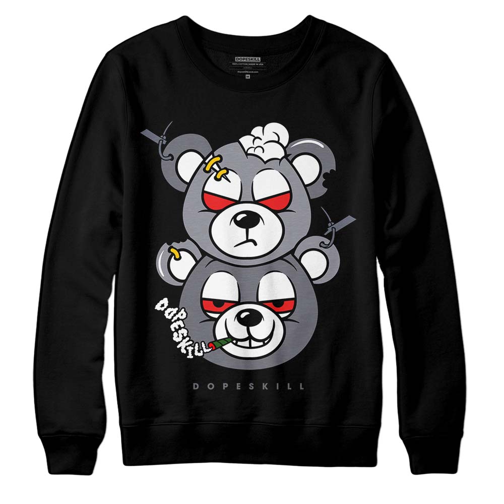 Jordan 14 Retro 'Stealth' DopeSkill Sweatshirt New Double Bear Graphic Streetwear - Black