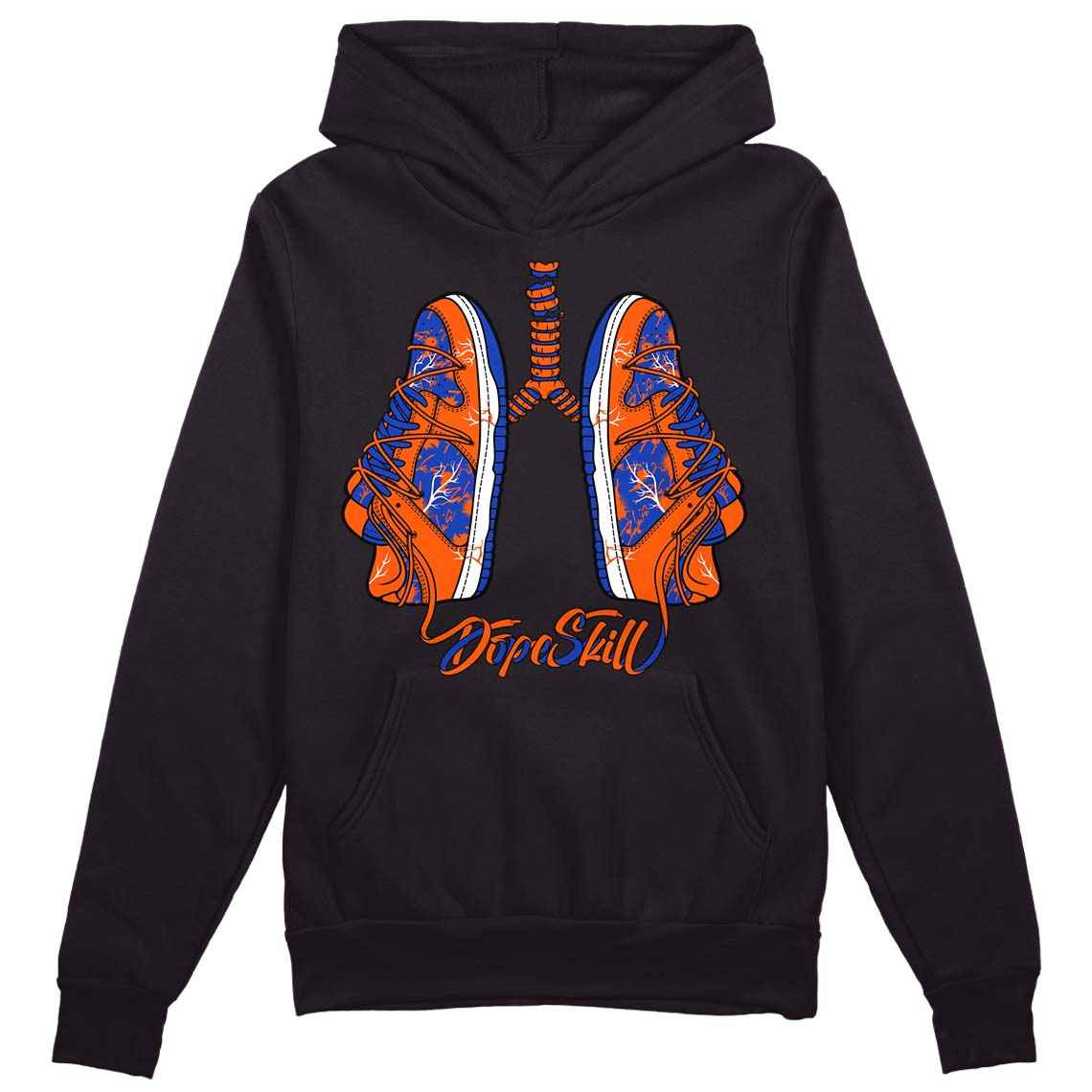 Dunk Low Futura Orange Blaze DopeSkill Hoodie Sweatshirt Breathe Graphic Streetwear - Black