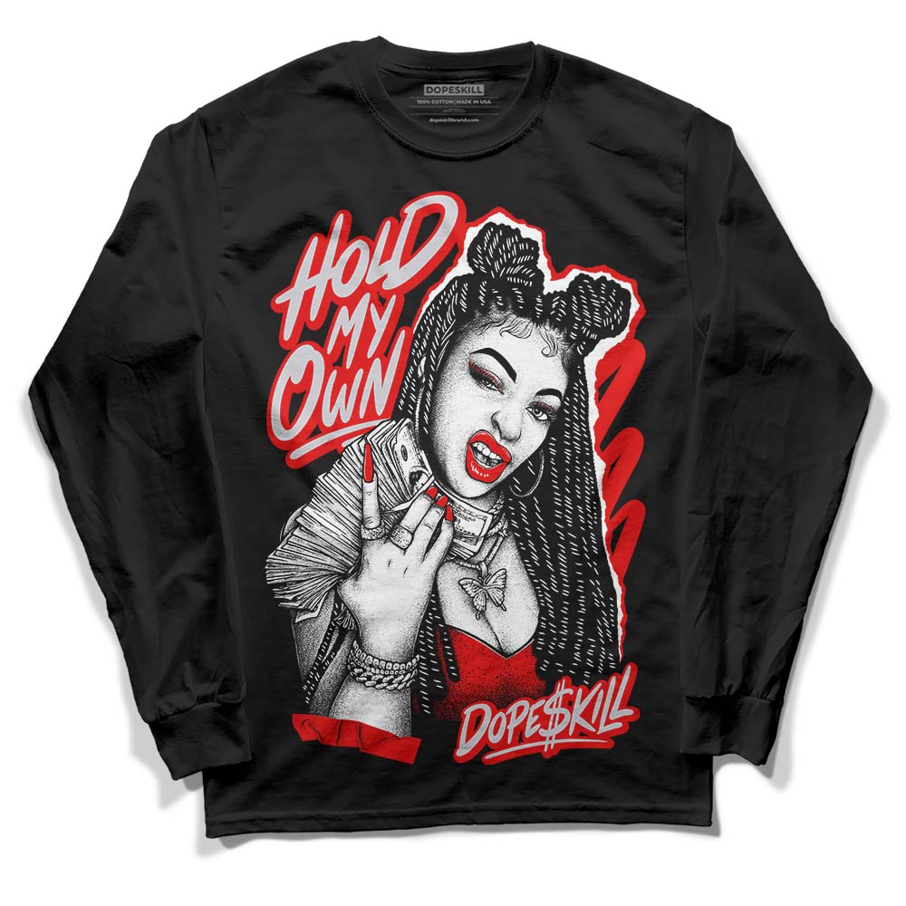 Jordan 4 Retro Red Cement DopeSkill Long Sleeve T-Shirt New H.M.O Graphic Streetwear - Black