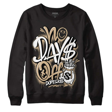 TAN Sneakers DopeSkill Sweatshirt No Days Off Graphic Streetwear - Black