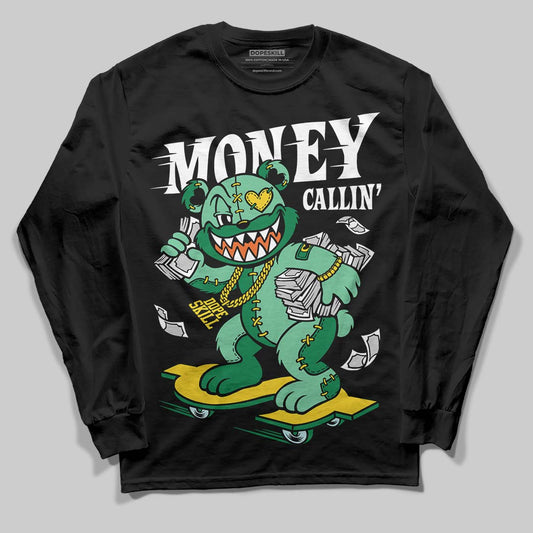 Green Sneakers DopeSkill Long Sleeve T-Shirt Money Callin' Graphic Streetwear - black