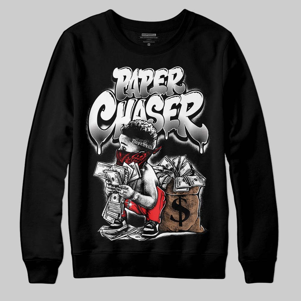 Black and White Collection DopeSkill Sweatshirt Paper Chaser Boy Graphic