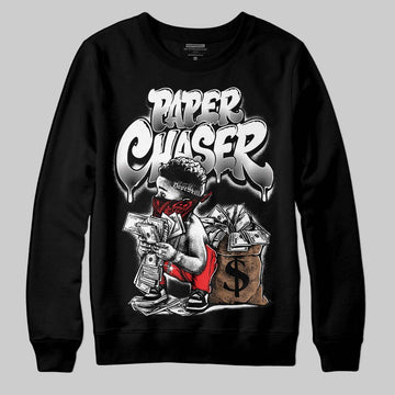 Black and White Sneakers DopeSkill Sweatshirt Paper Chaser Boy Graphic Streetwear - Black