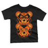 Jordan 12 Retro Brilliant Orange DopeSkill Toddler Kids T-shirt Leather Bear Graphic Streetwear  - Black