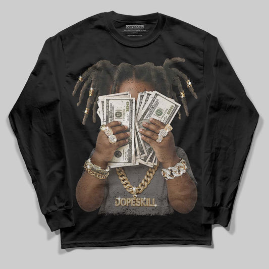 Jordan 4 Retro Cave Stone DopeSkill Long Sleeve T-Shirt Rich Youth Graphic Streetwear - Black