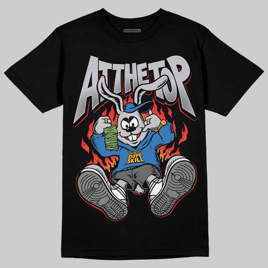 Grey Sneakers DopeSkill T-Shirt At The Top Graphic Streetwear - Black