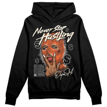 Jordan 3 Georgia Peach DopeSkill Hoodie Sweatshirt Never Stop Hustling Graphic Streetwear - Black
