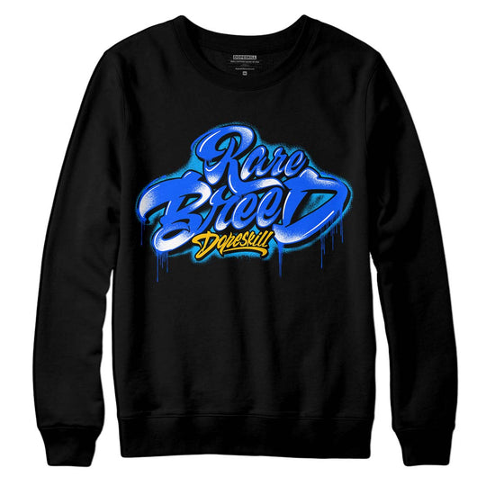 Royal Blue Sneakers DopeSkill Sweatshirt Rare Breed Type Graphic Streetwear - Black