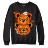 Jordan 12 Retro Brilliant Orange DopeSkill Sweatshirt New Double Bear Graphic Streetwear - Black