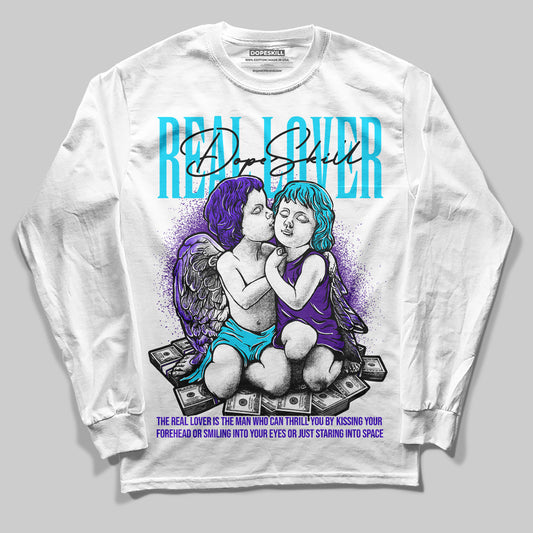 Jordan 6 "Aqua" DopeSkill Long Sleeve T-Shirt Real Lover Graphic Streetwear - White