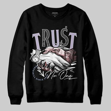 Harris Tweed x Dunk Low Denim Turquoise and Baroque Brown DopeSkill Sweatshirt Trust No One Graphic Streetwear - Black