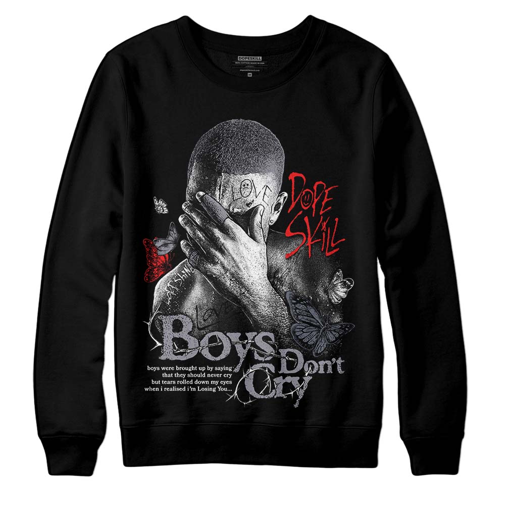 Jordan 14 Retro 'Stealth' DopeSkill Sweatshirt Boys Don't Cry Graphic Streetwear - Black