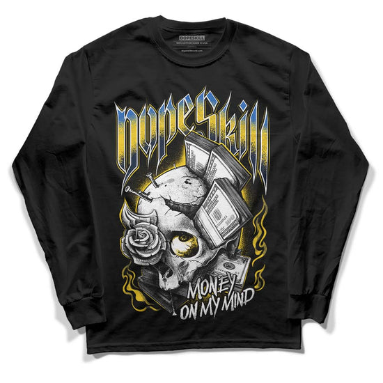 Dunk Low Vintage “Michigan” DopeSkill Long Sleeve T-Shirt Money On My Mind Graphic Streetwear - Black