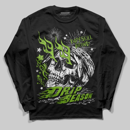 Neon Green Sneakers DopeSkill Long Sleeve T-Shirt Drip Season Graphic Streetwear - Black