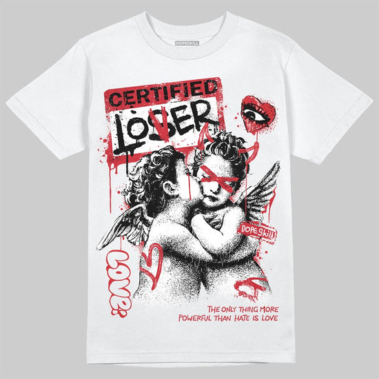 Jordan 12 Bloodline DopeSkill T-Shirt Certified Lover Graphic Streetwear - White 