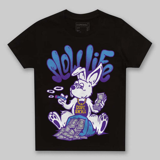 PURPLE Sneakers DopeSkill Toddler Kids T-shirt Slow Life Graphic Streetwear - Black