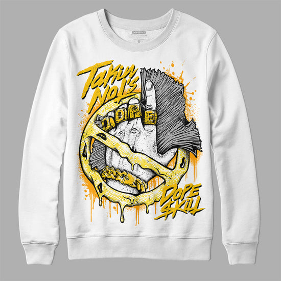 Jordan 11 Low 'Yellow Snakeskin' DopeSkill Sweatshirt Takin No L's Graphic Streetwear - White 