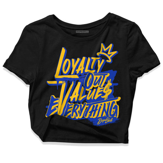 Jordan 14 “Laney” DopeSkill Women's Crop Top LOVE Graphic Streetwear - Black