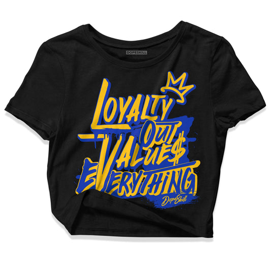 Jordan 14 “Laney” DopeSkill Women's Crop Top LOVE Graphic Streetwear - Black