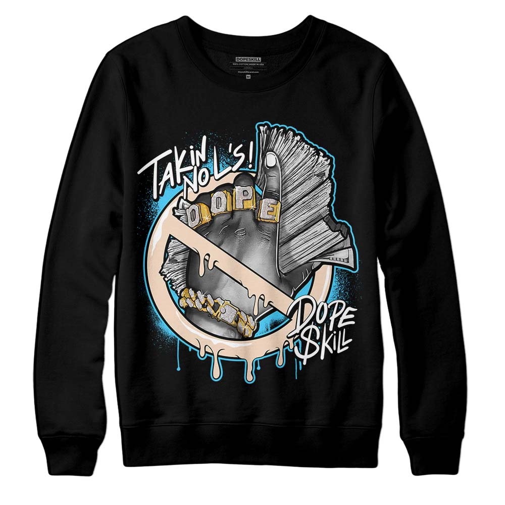 Jordan 2 Sail Black DopeSkill Sweatshirt Takin No L's Graphic Streetwear - Black