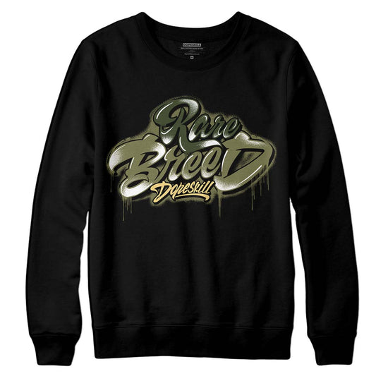 Jordan 4 Retro SE Craft Medium Olive DopeSkill Sweatshirt Rare Breed Type Graphic Streetwear - Black